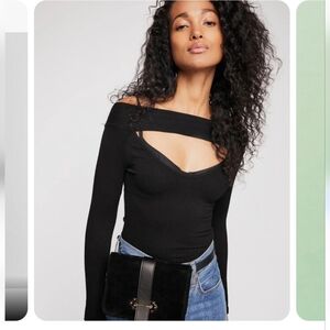 Free People Intimately Find Me Size XS black shirt